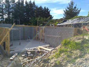 Multi level house building site